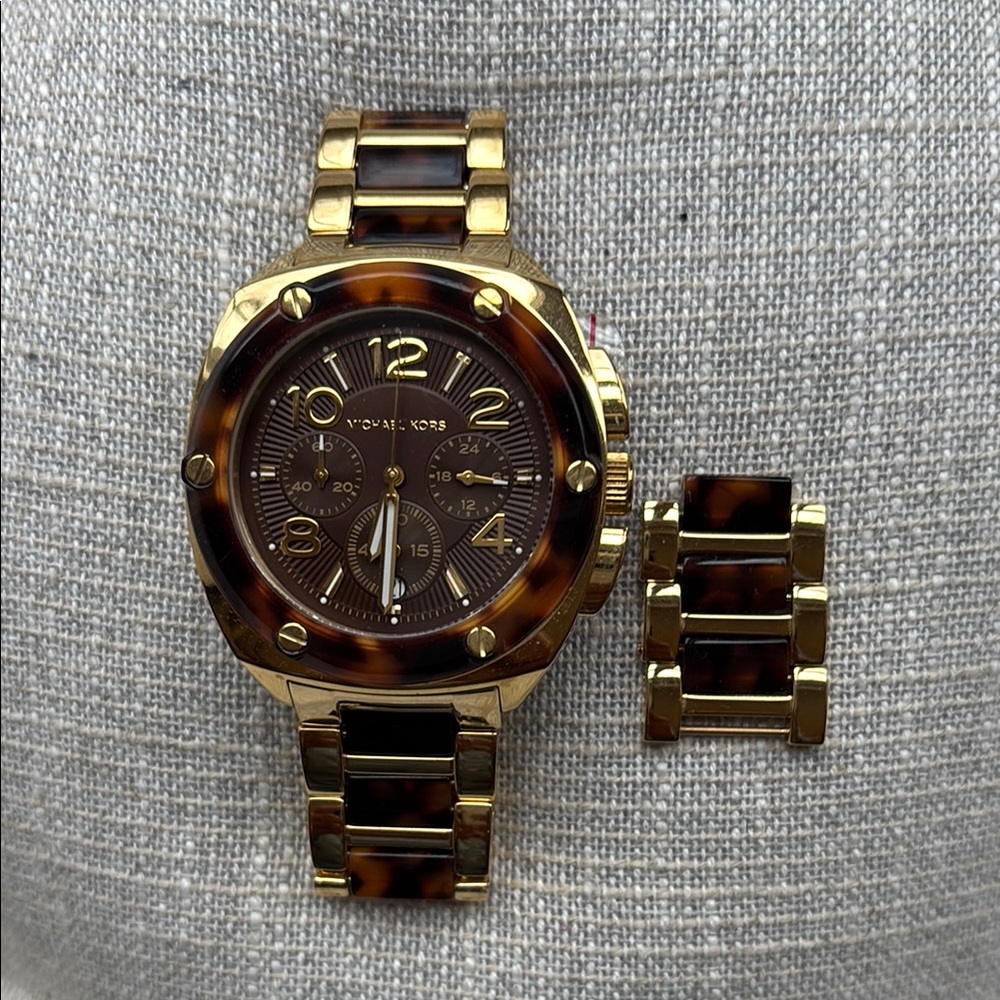 Michael Kors Gold and Brown Watch